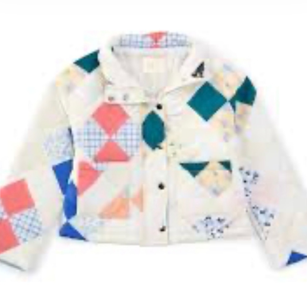 Chelsea& Violet Girls Colorful Patchwork Quilted Jacket Size M NWT